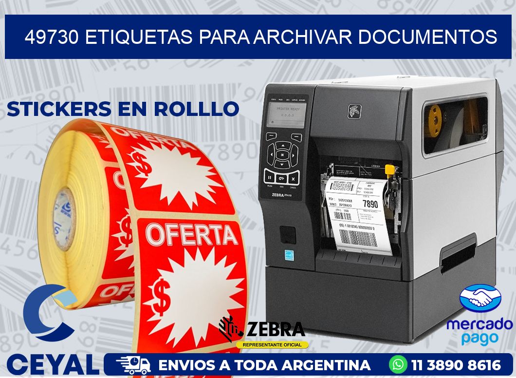 49730 ETIQUETAS PARA ARCHIVAR DOCUMENTOS