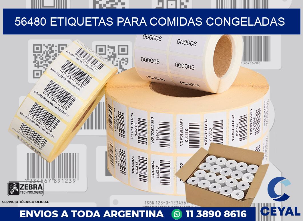 56480 ETIQUETAS PARA COMIDAS CONGELADAS