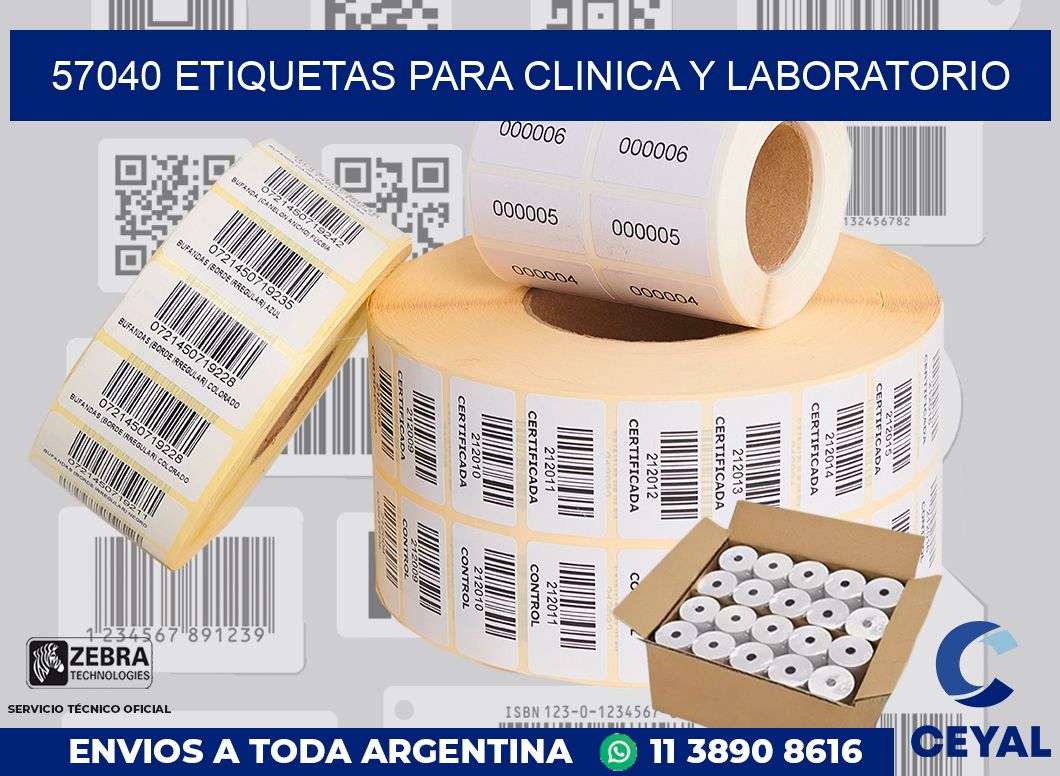 57040 ETIQUETAS PARA CLINICA Y LABORATORIO