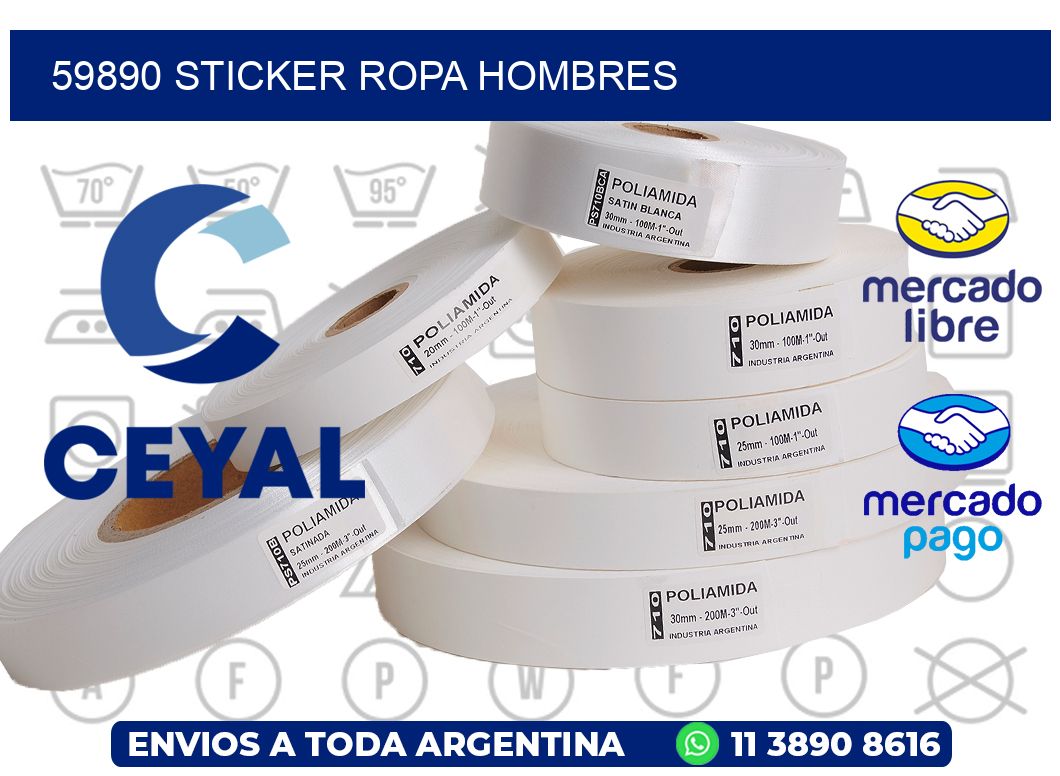 59890 STICKER ROPA HOMBRES