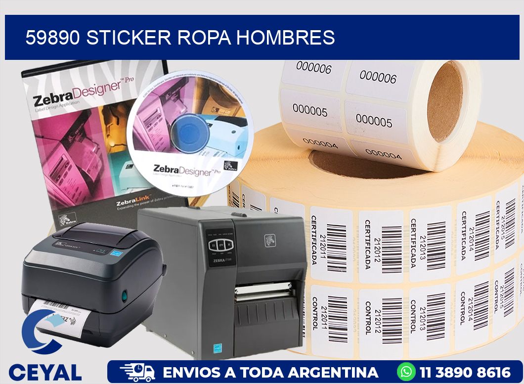 59890 STICKER ROPA HOMBRES