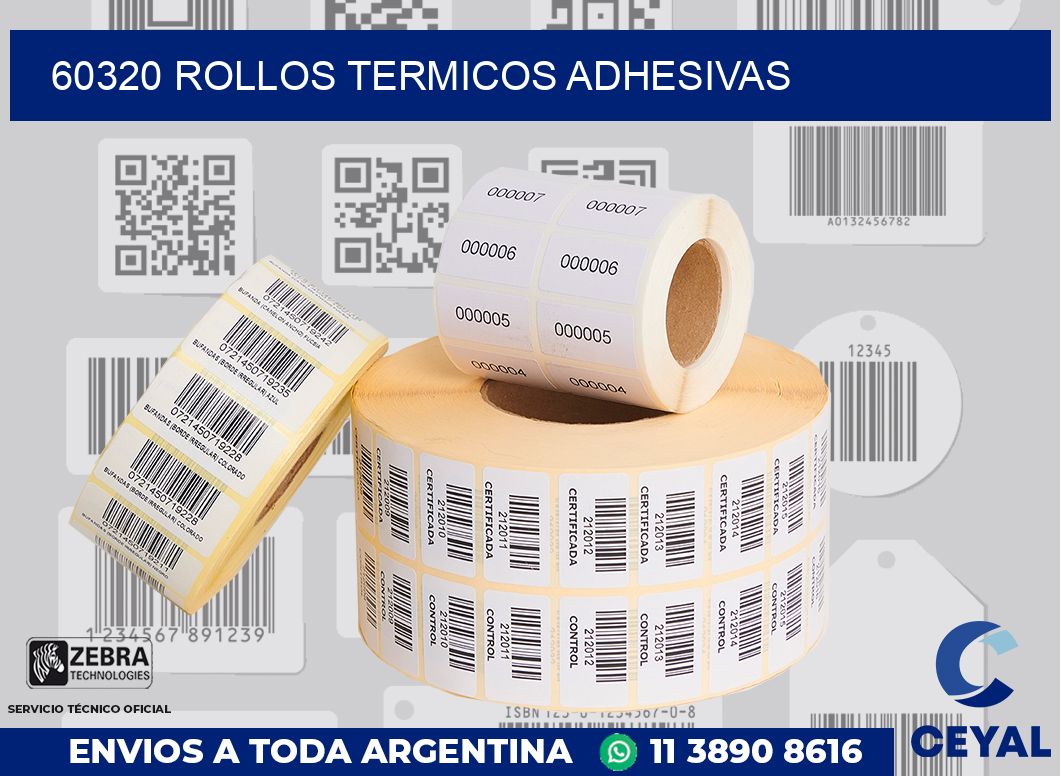 60320 ROLLOS TERMICOS ADHESIVAS