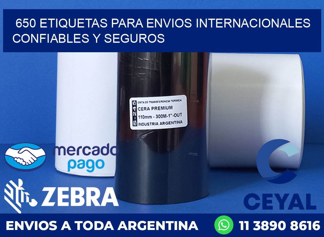 650 ETIQUETAS PARA ENVIOS INTERNACIONALES CONFIABLES Y SEGUROS