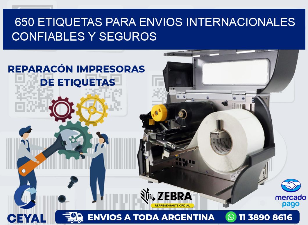 650 ETIQUETAS PARA ENVIOS INTERNACIONALES CONFIABLES Y SEGUROS