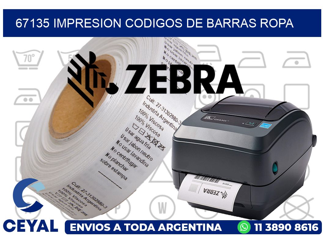 67135 IMPRESION CODIGOS DE BARRAS ROPA