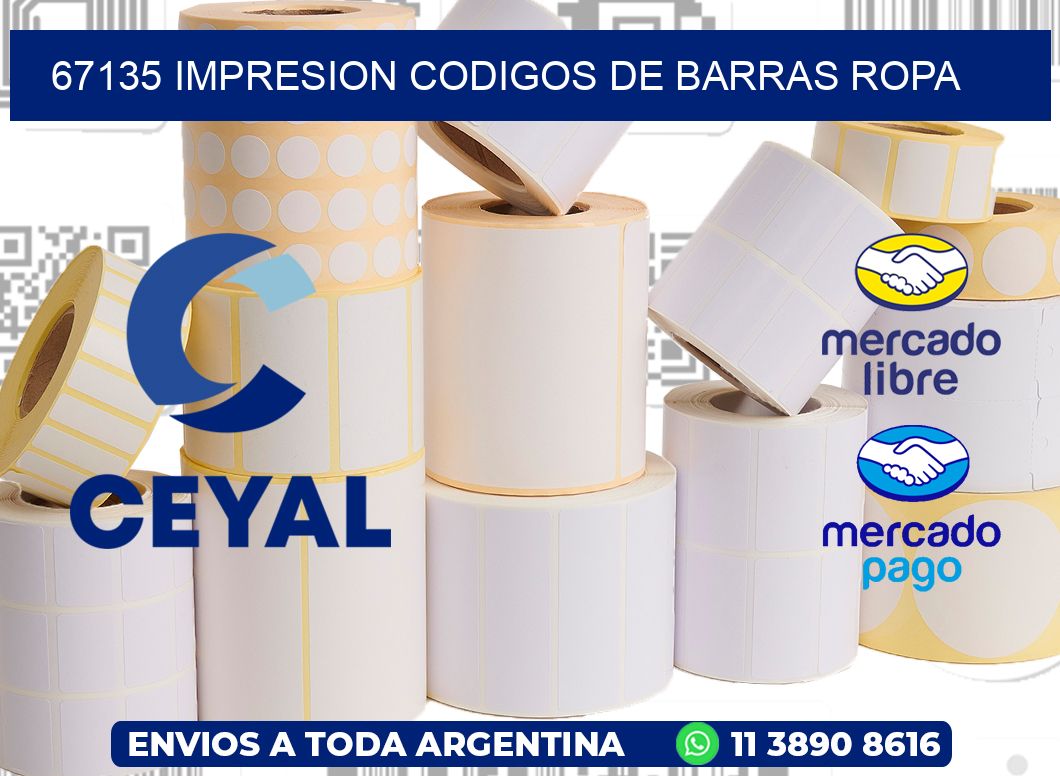 67135 IMPRESION CODIGOS DE BARRAS ROPA