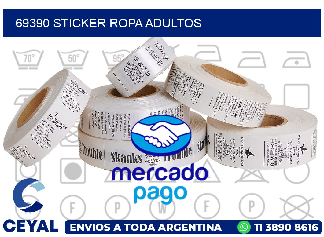69390 STICKER ROPA ADULTOS