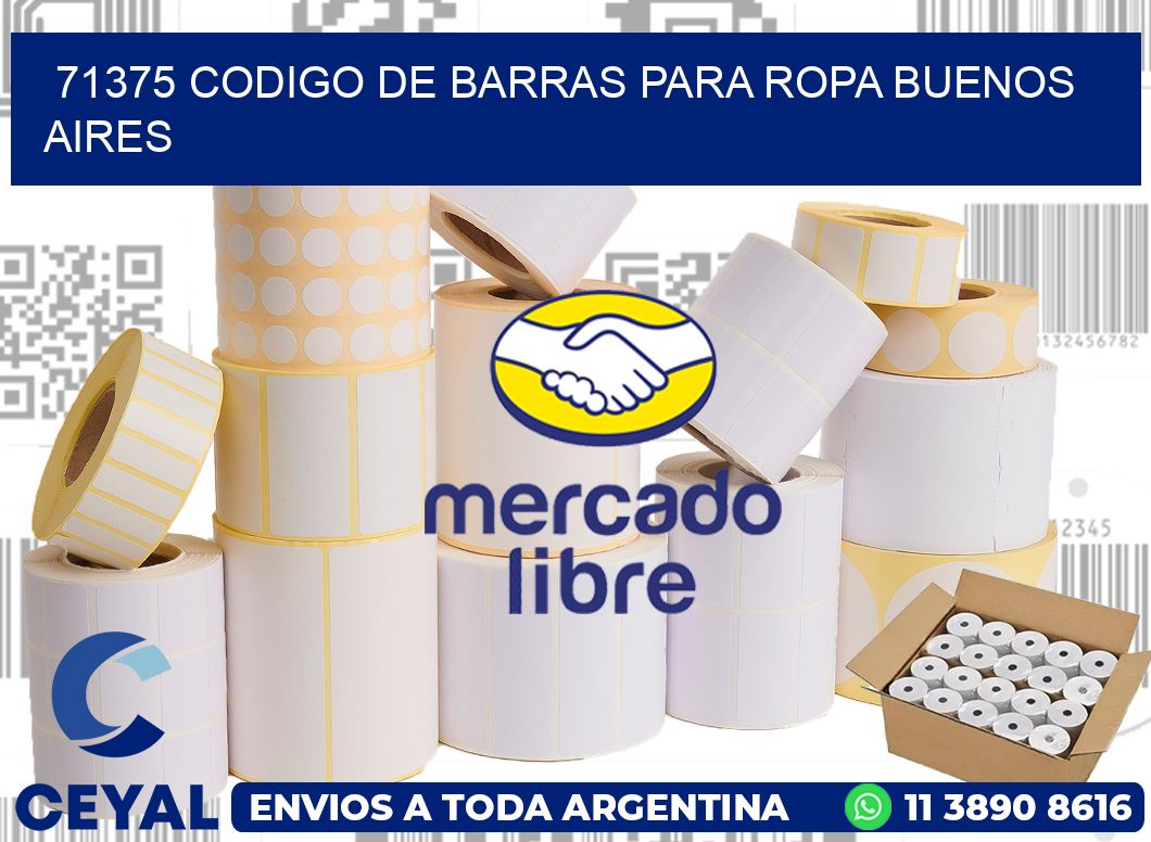 71375 CODIGO DE BARRAS PARA ROPA BUENOS AIRES