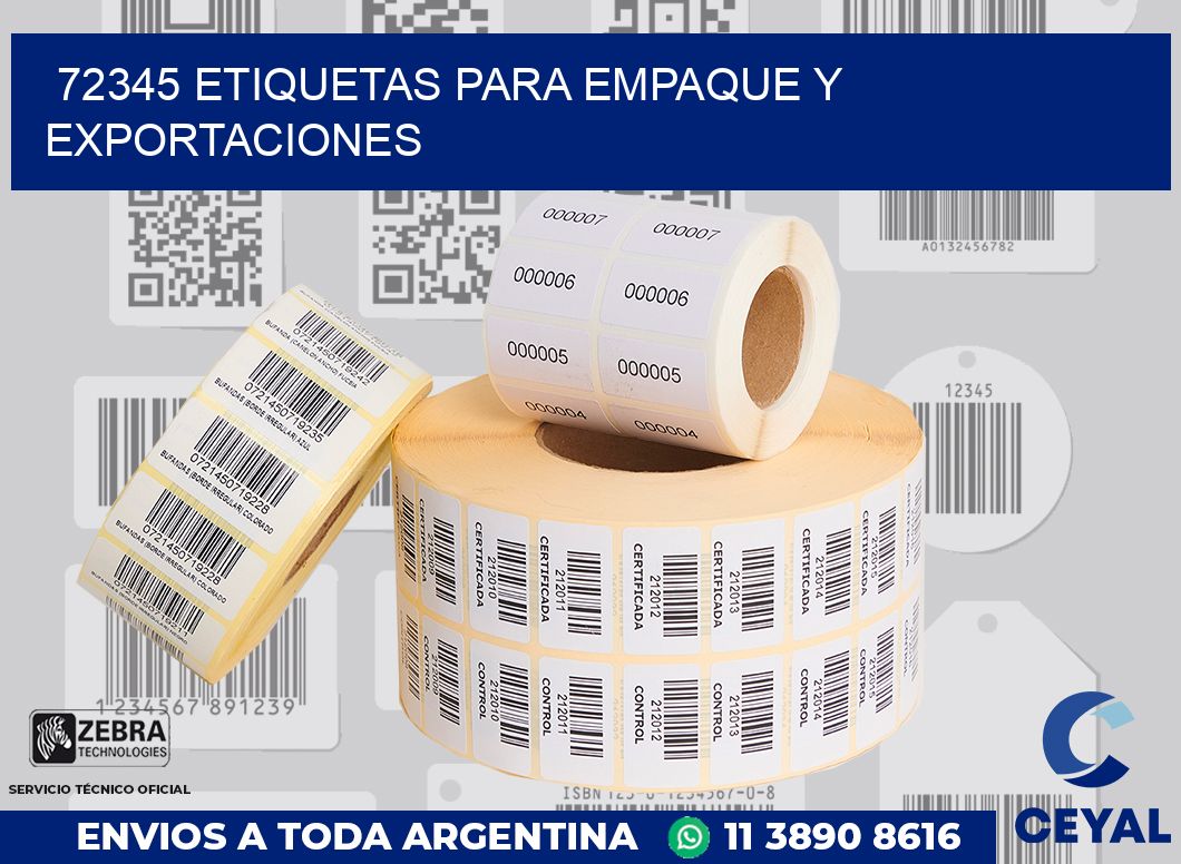 72345 ETIQUETAS PARA EMPAQUE Y EXPORTACIONES