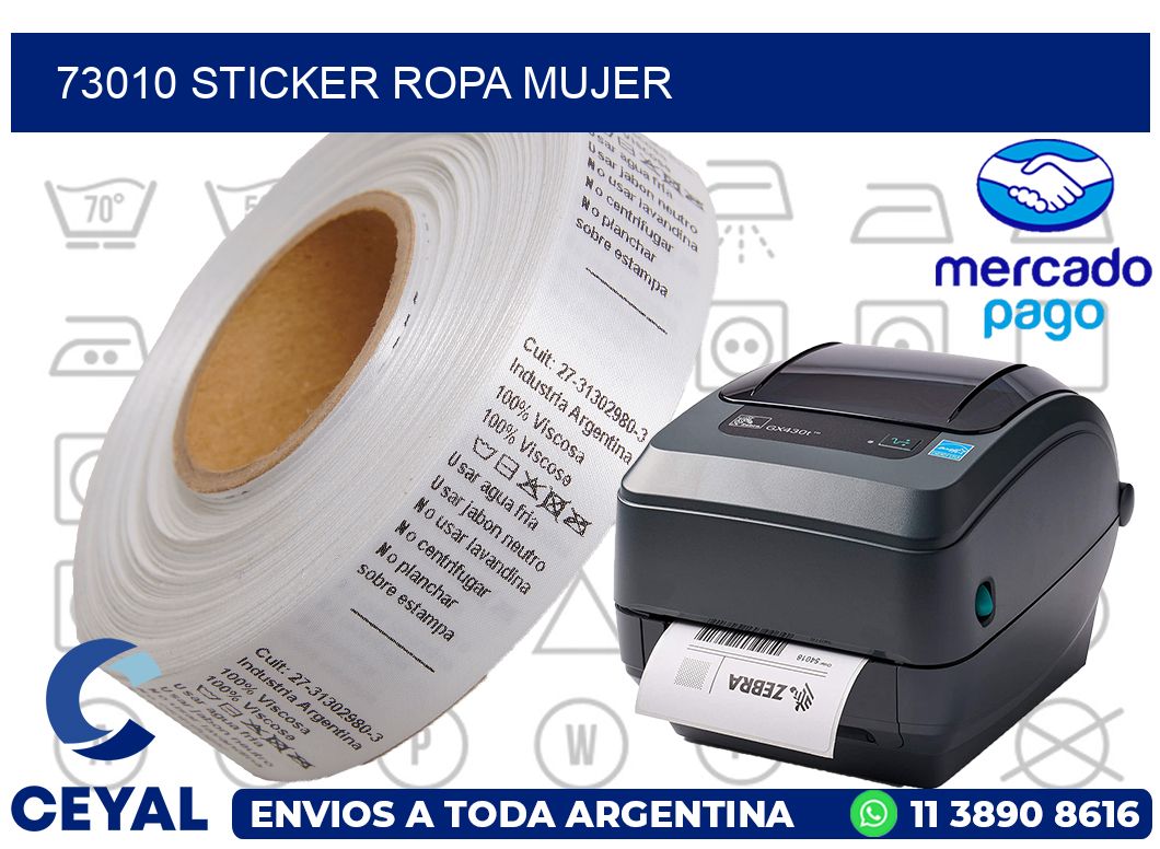 73010 STICKER ROPA MUJER