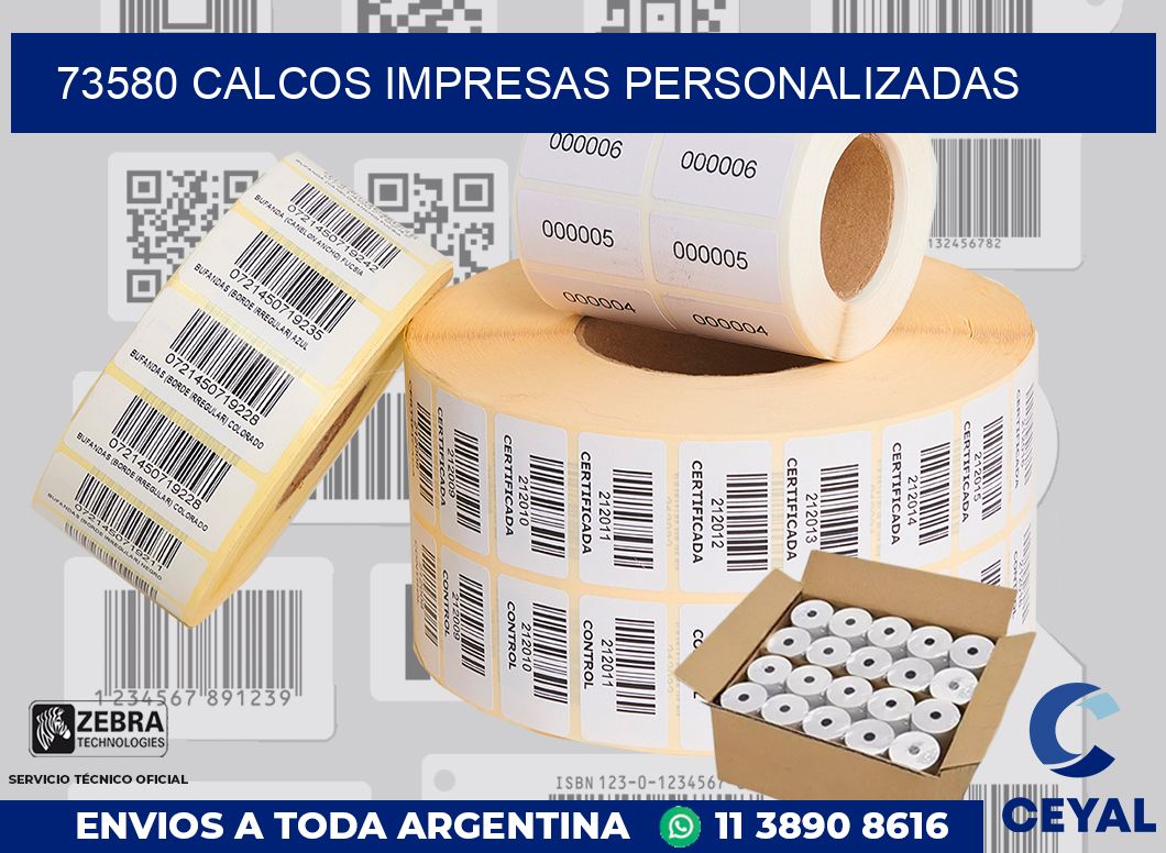 73580 CALCOS IMPRESAS PERSONALIZADAS