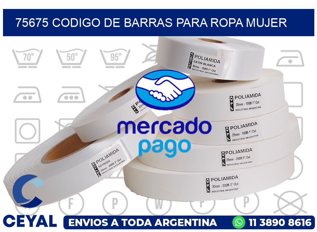 75675 CODIGO DE BARRAS PARA ROPA MUJER