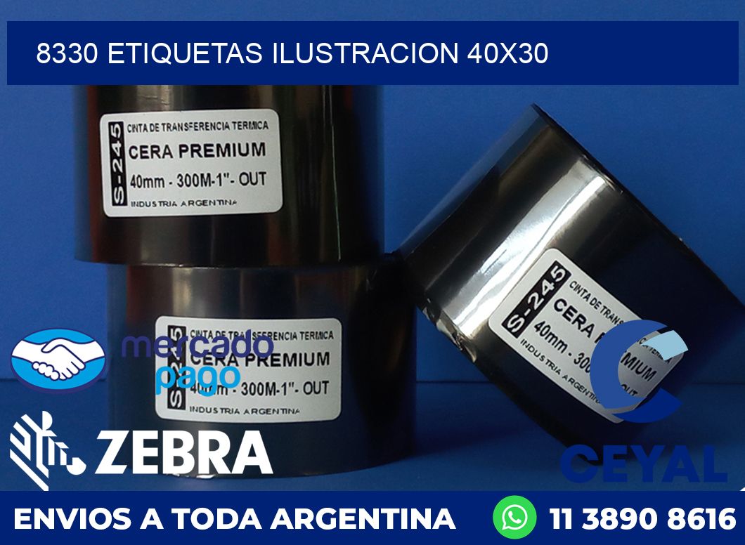 8330 ETIQUETAS ILUSTRACION 40X30
