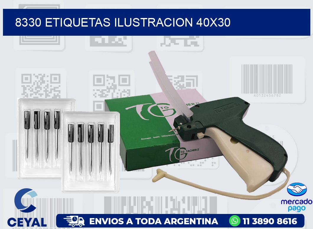 8330 ETIQUETAS ILUSTRACION 40X30