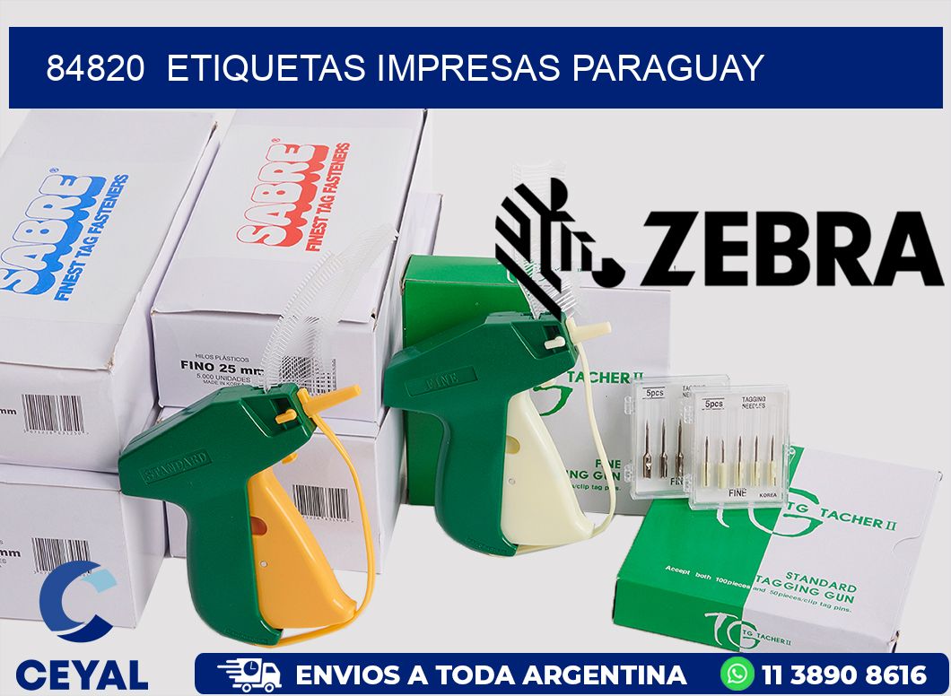 84820  ETIQUETAS IMPRESAS PARAGUAY