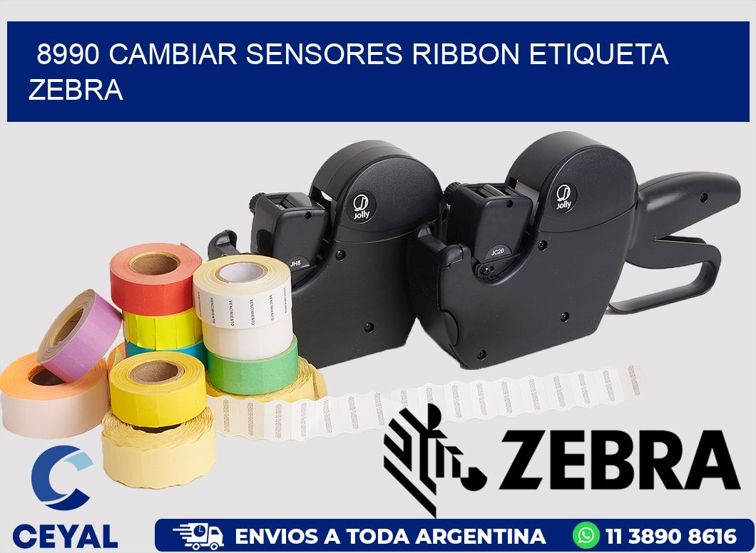 8990 CAMBIAR SENSORES RIBBON ETIQUETA ZEBRA