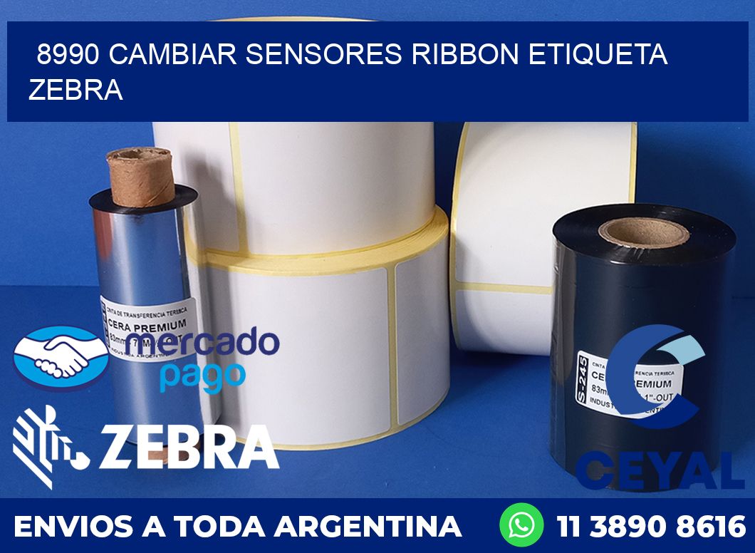 8990 CAMBIAR SENSORES RIBBON ETIQUETA ZEBRA