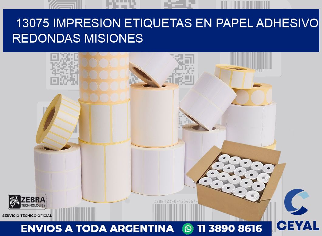 13075 IMPRESION ETIQUETAS EN PAPEL ADHESIVO REDONDAS MISIONES