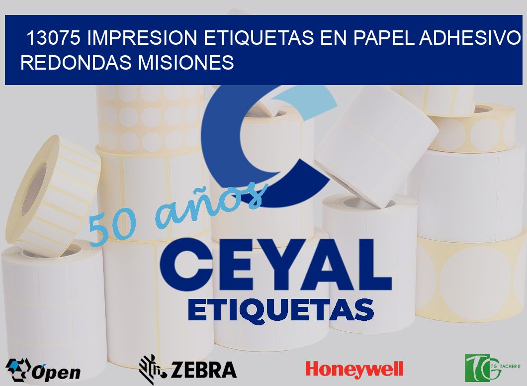 13075 IMPRESION ETIQUETAS EN PAPEL ADHESIVO REDONDAS MISIONES