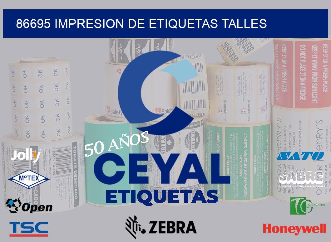 86695 IMPRESION DE ETIQUETAS TALLES