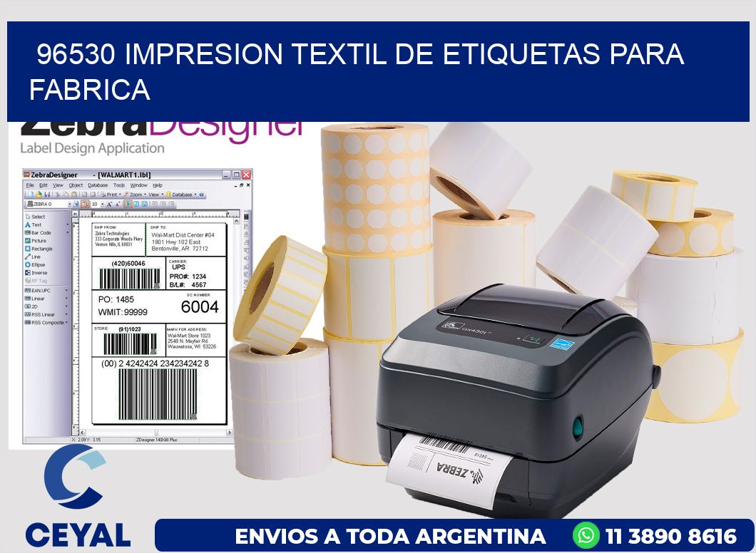 96530 IMPRESION TEXTIL DE ETIQUETAS PARA FABRICA