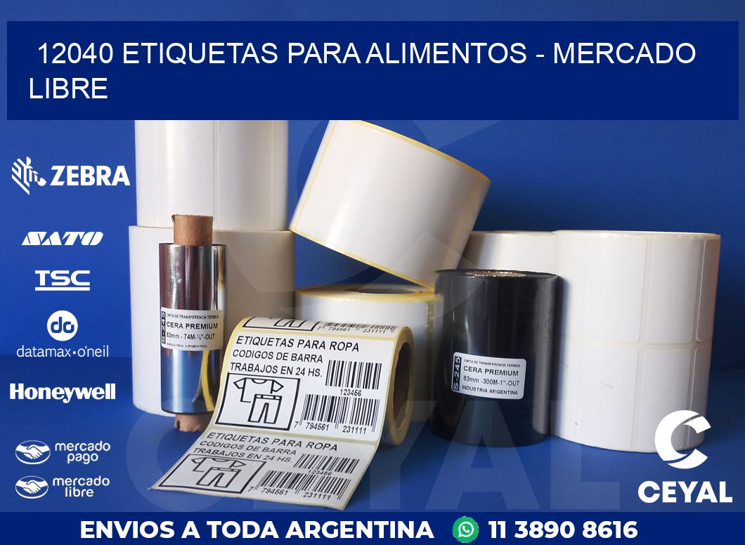12040 ETIQUETAS PARA ALIMENTOS - MERCADO LIBRE