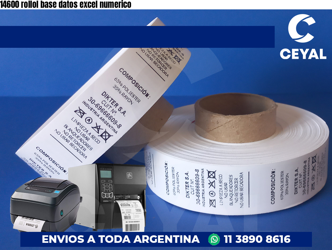 14600 rollol base datos excel numerico
