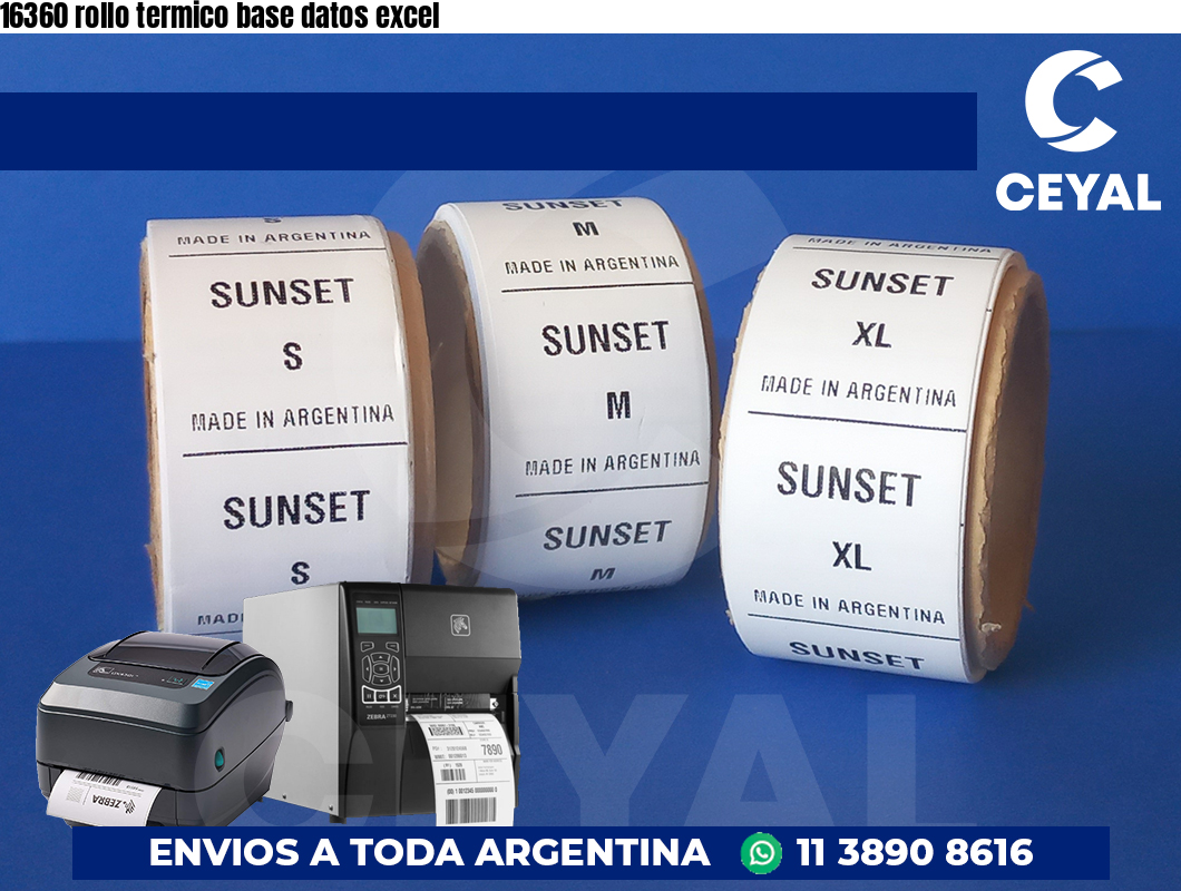 16360 rollo termico base datos excel