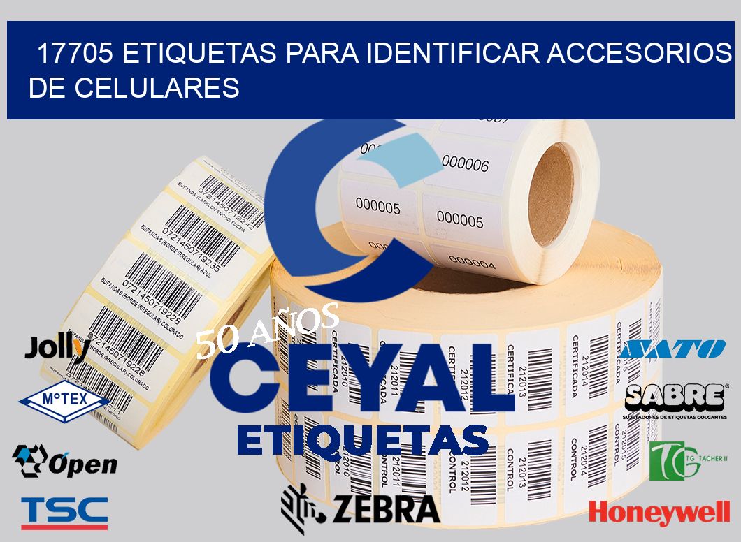 17705 etiquetas para identificar accesorios de celulares