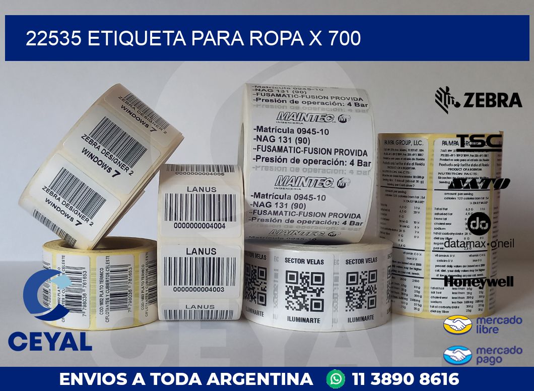 22535 ETIQUETA PARA ROPA X 700