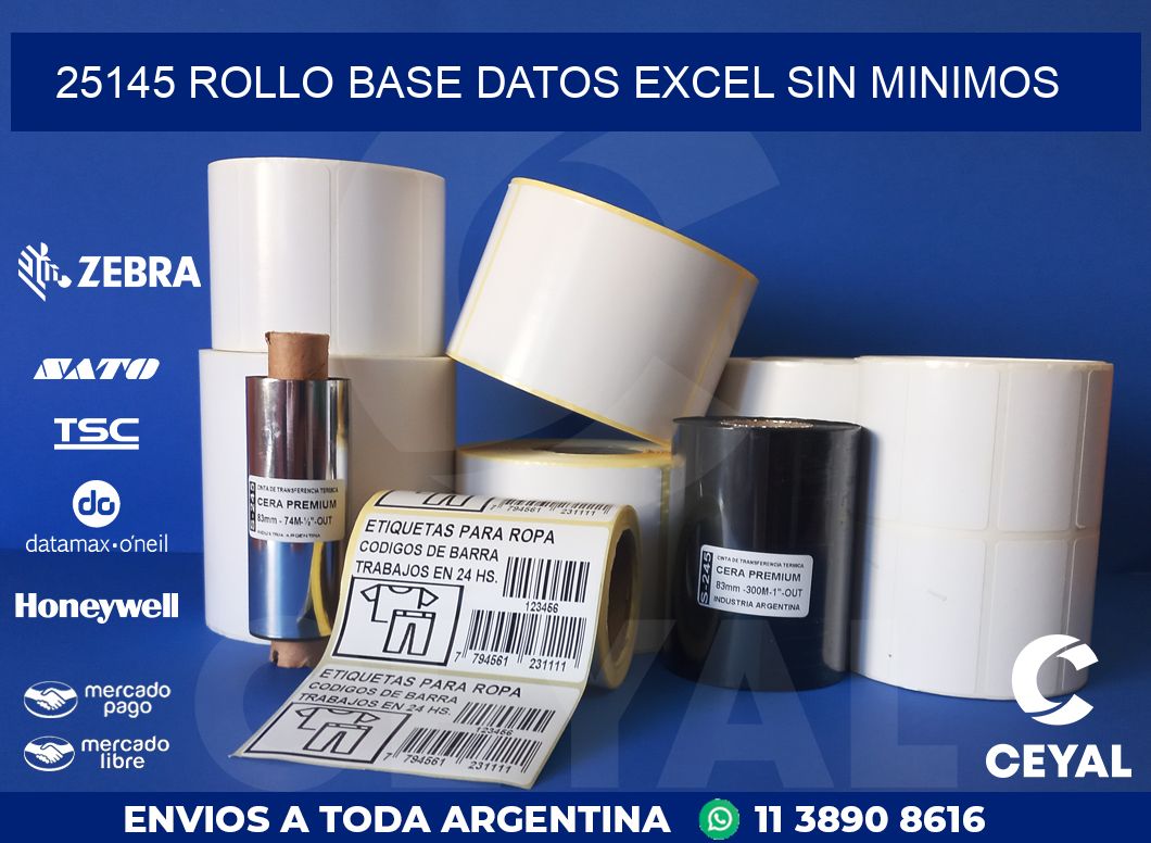 25145 rollo base datos excel sin minimos