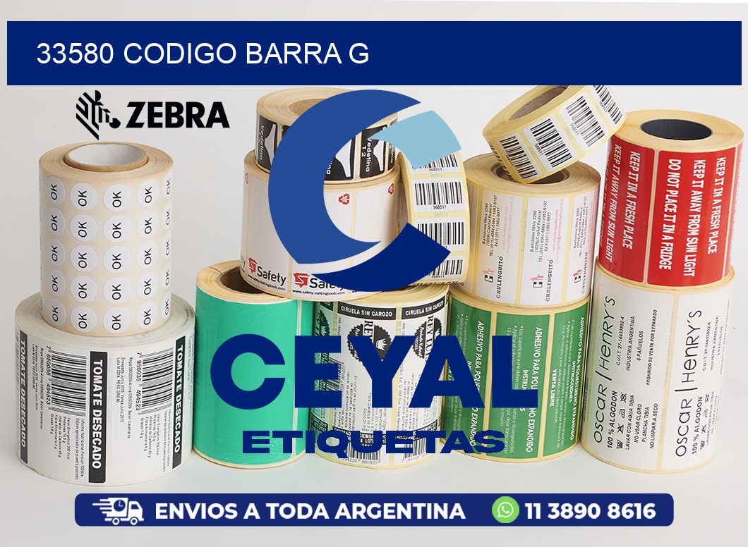 33580 CODIGO BARRA G