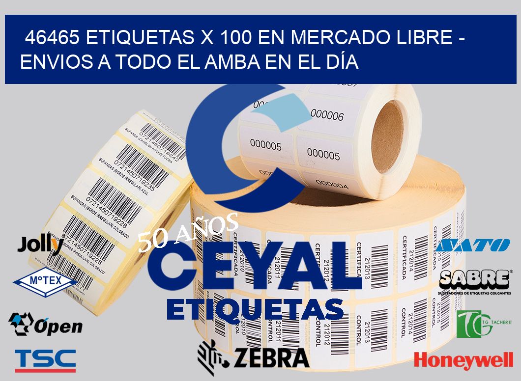 46465 ETIQUETAS X 100 EN MERCADO LIBRE - ENVIOS A TODO EL AMBA EN EL DÍA