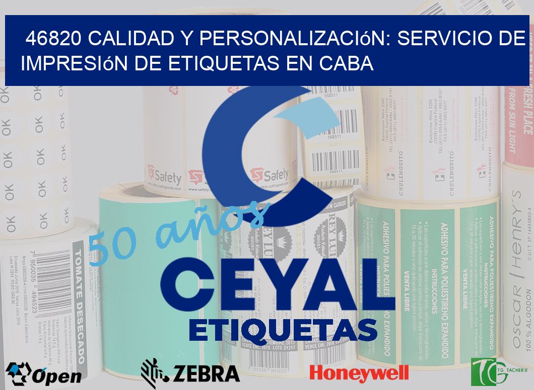46820 Calidad y Personalización: Servicio de Impresión de Etiquetas en CABA
