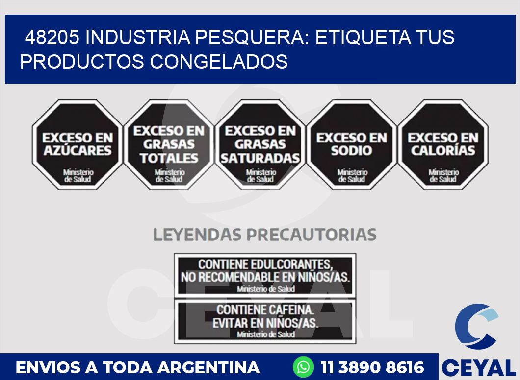 48205 INDUSTRIA PESQUERA: ETIQUETA TUS PRODUCTOS CONGELADOS