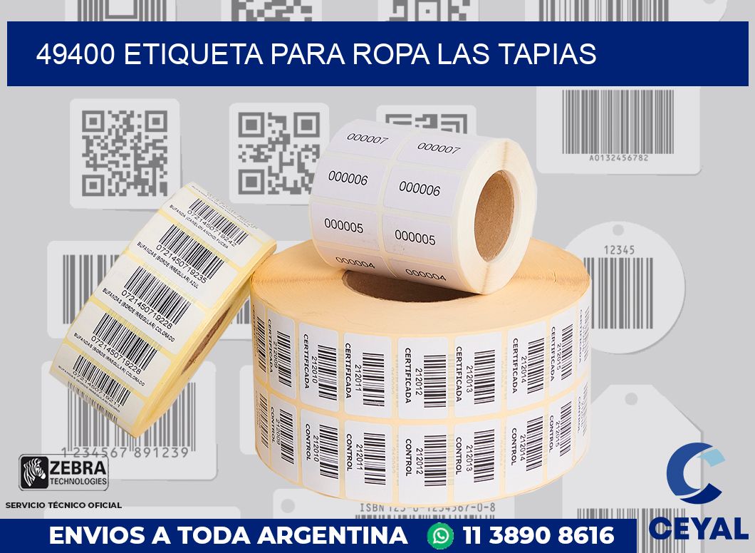 49400 ETIQUETA PARA ROPA LAS TAPIAS