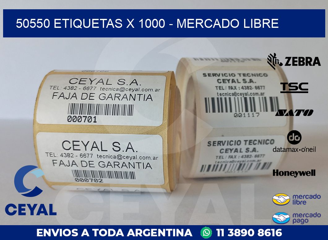 50550 ETIQUETAS X 1000 - MERCADO LIBRE