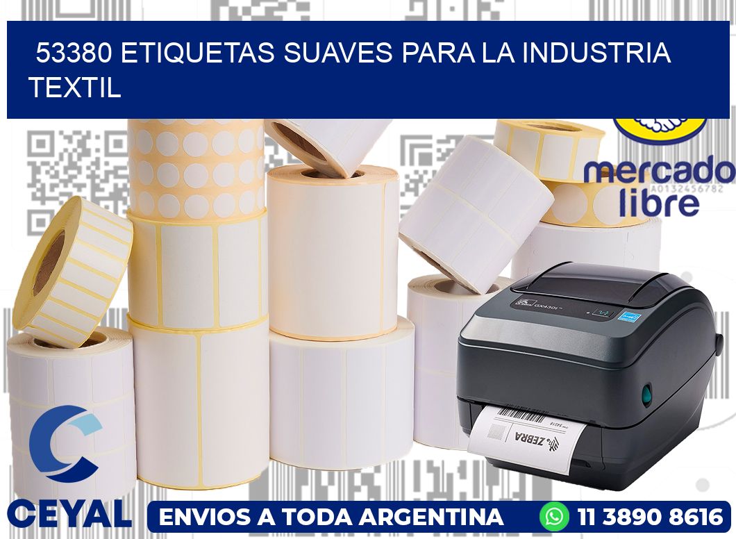 53380 ETIQUETAS SUAVES PARA LA INDUSTRIA TEXTIL