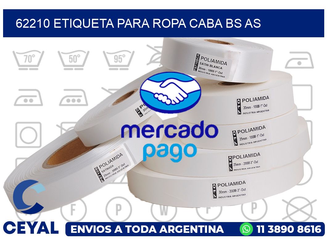 62210 ETIQUETA PARA ROPA CABA BS AS