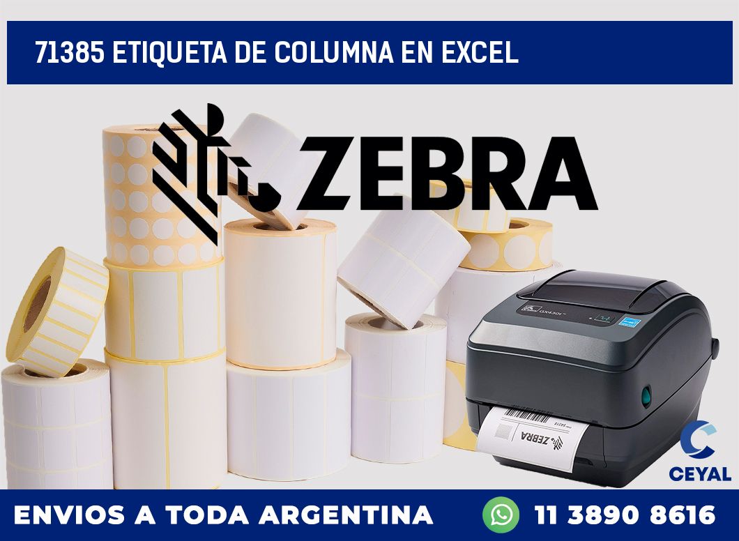 71385 Etiqueta de columna en Excel