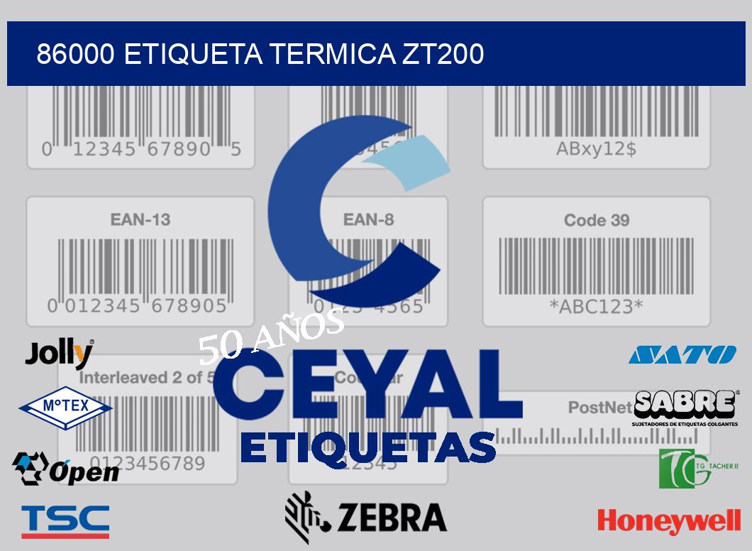 86000 ETIQUETA TERMICA ZT200