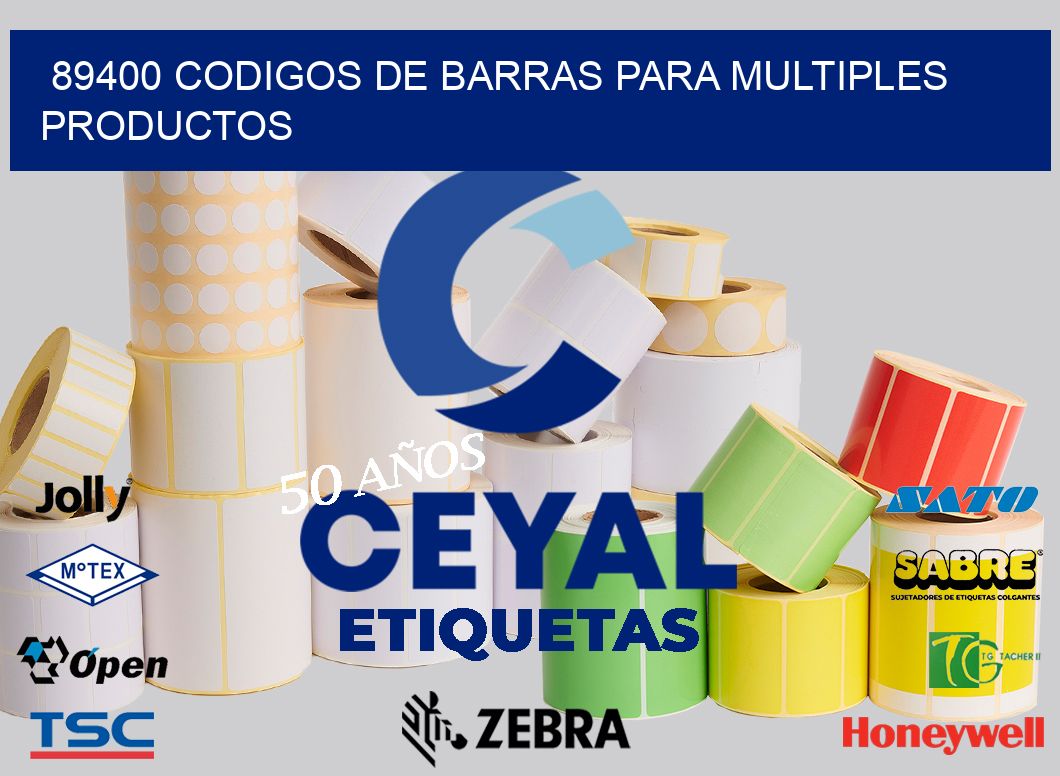 89400 CODIGOS DE BARRAS PARA MULTIPLES PRODUCTOS