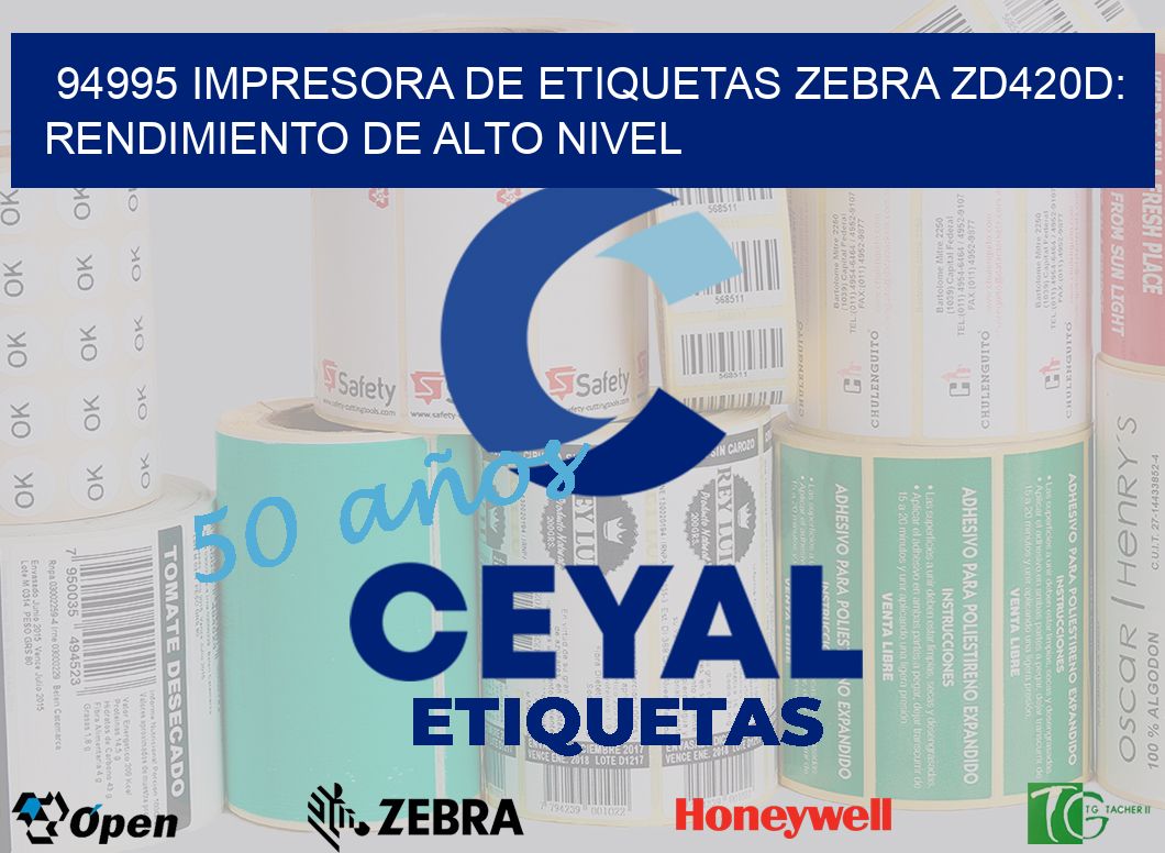 94995 Impresora de Etiquetas Zebra ZD420D: Rendimiento de Alto Nivel