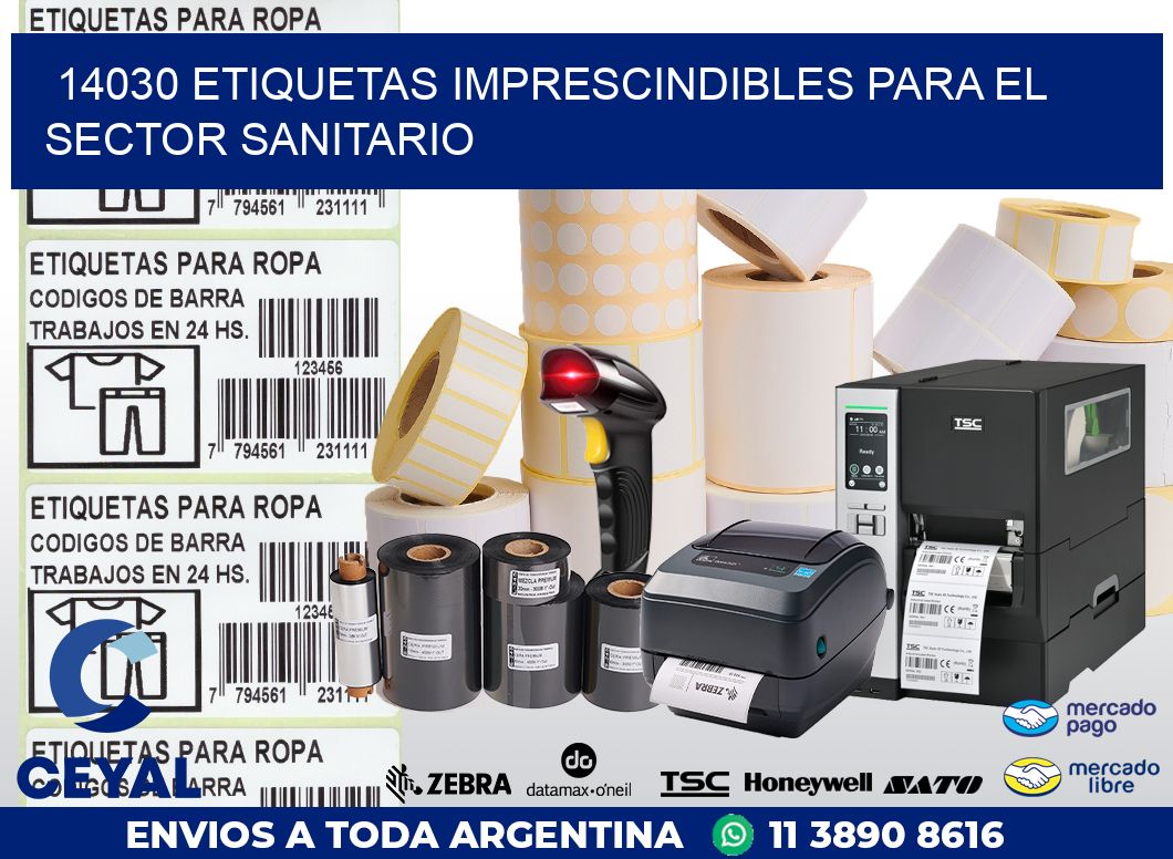 14030 ETIQUETAS IMPRESCINDIBLES PARA EL SECTOR SANITARIO