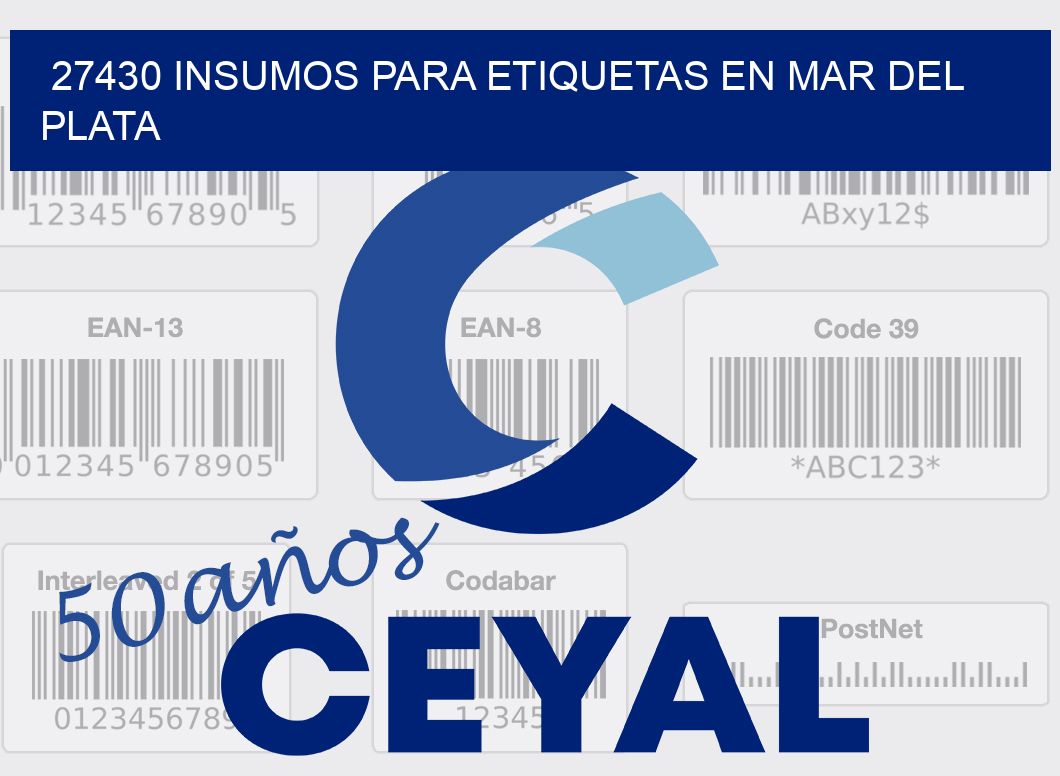 27430 INSUMOS PARA ETIQUETAS EN MAR DEL PLATA