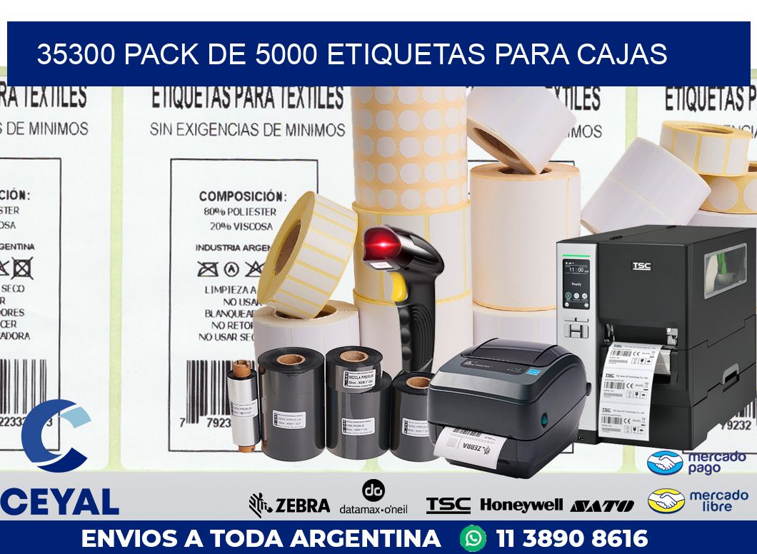 35300 PACK DE 5000 ETIQUETAS PARA CAJAS
