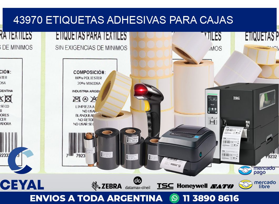 43970 ETIQUETAS ADHESIVAS PARA CAJAS