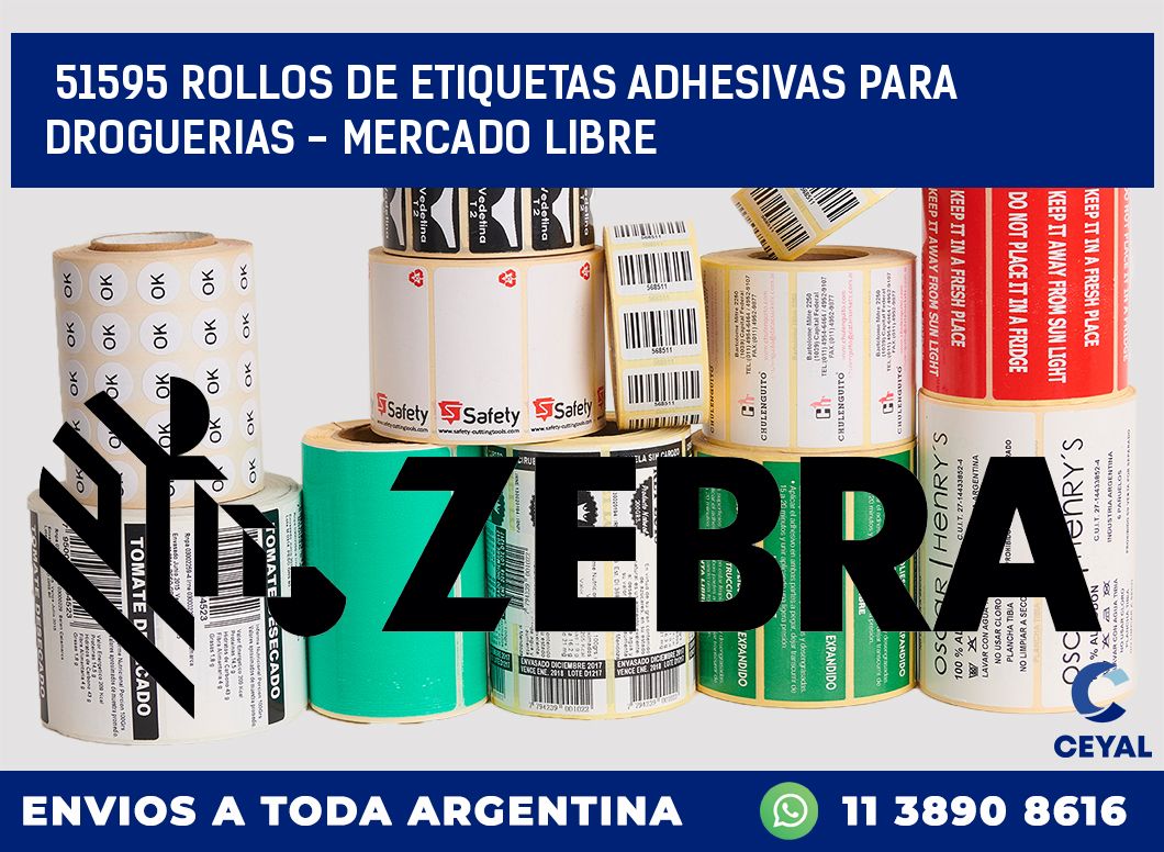 51595 ROLLOS DE ETIQUETAS ADHESIVAS PARA DROGUERIAS - MERCADO LIBRE