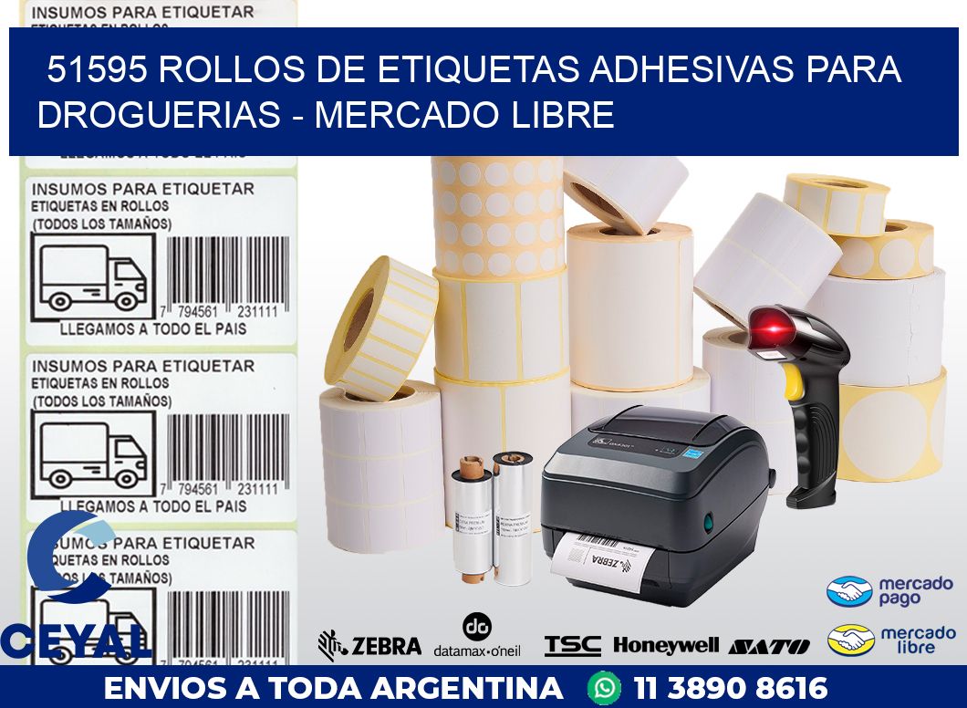 51595 ROLLOS DE ETIQUETAS ADHESIVAS PARA DROGUERIAS - MERCADO LIBRE