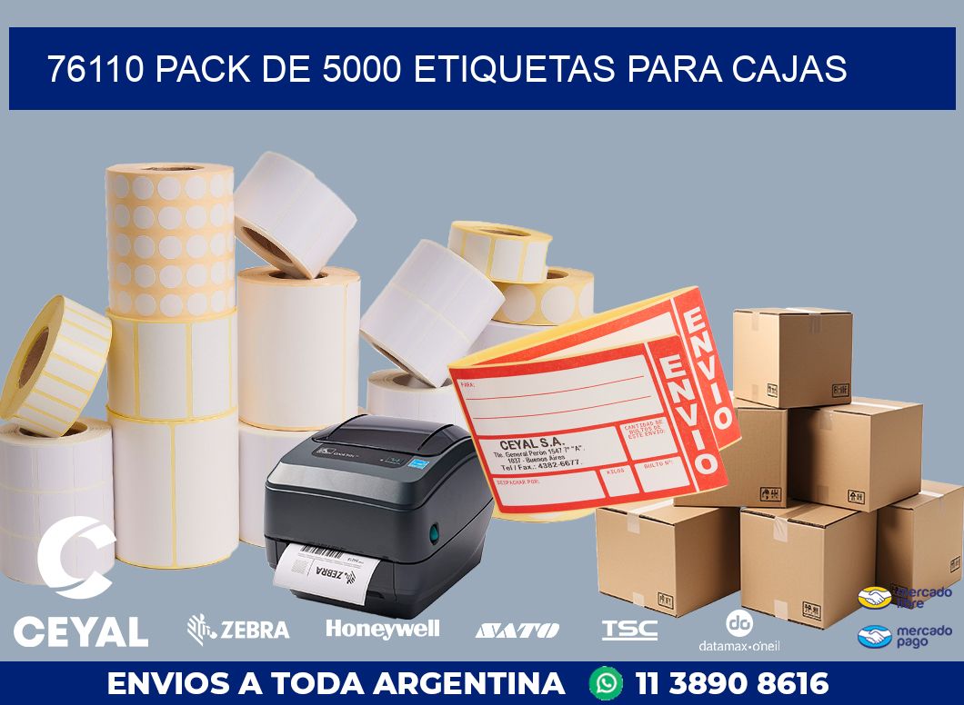 76110 PACK DE 5000 ETIQUETAS PARA CAJAS